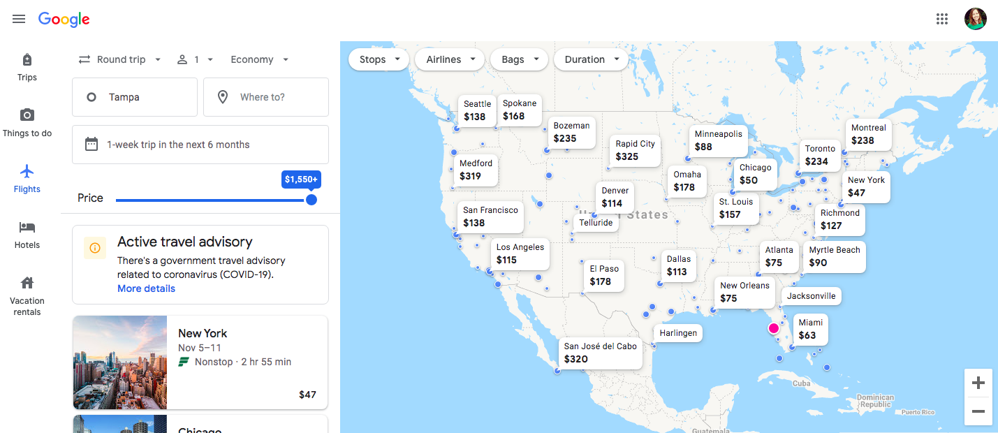 How To Use Google Flights’ Explore Tool – B!tches Be Tripping